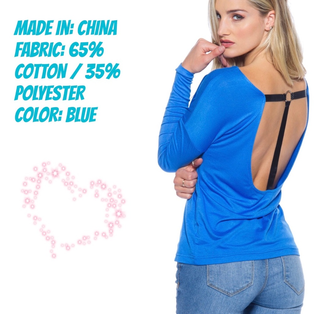 NWT T-Strap Open Back Top